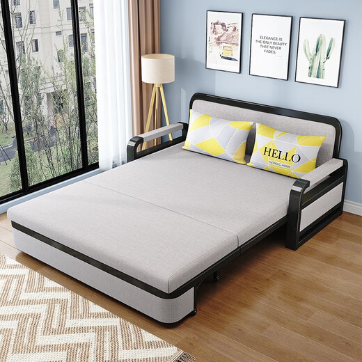Tan Hui Faltsofa Bett Dual-Purple-Single-Sitzen und Liegen dual-purpose-mehrfunktions abnehmbares und waschbares Stoffsofa kleine Wohnung [1,5 Meter Lagerung] + 5 cm Schwamm + 2 Latex