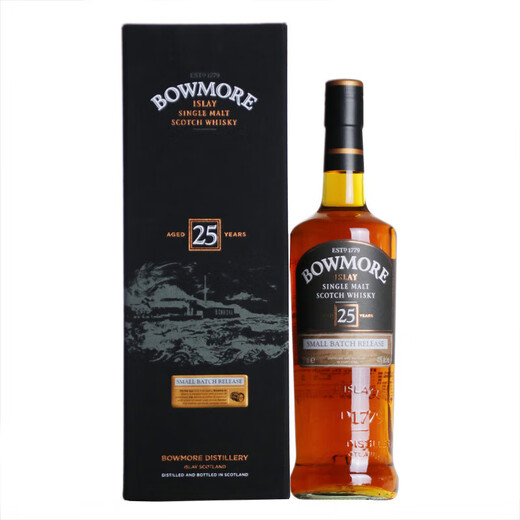 波摩行货 Bowmore 宾三得利旗下单一麦芽威士忌 苏格兰原瓶进口洋酒 波摩25年