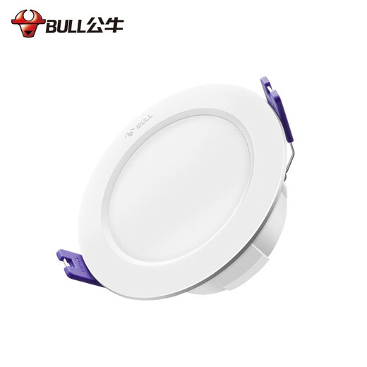 Downlight de taureau LED lumière de trou de maison allée couloir lampe oeil de taureau lumière de baril lumière de trou ultra-mince plafond intégré tricolore 3 pouces 4W downlight tricolore/paquet unique