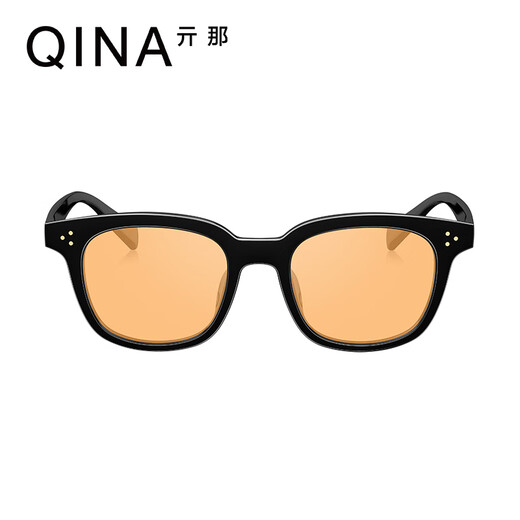Qina (QINA) glasses Zhao Lusi same retro small frame sunglasses for men and women with high-value sun protection sunglasses QN5010A16