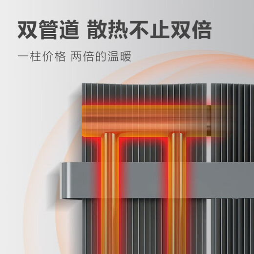 阿洛德铜铝复合暖气片双水道家用水暖散热器壁挂式卧室客厅明装 铜铝13570高 300mm*1柱