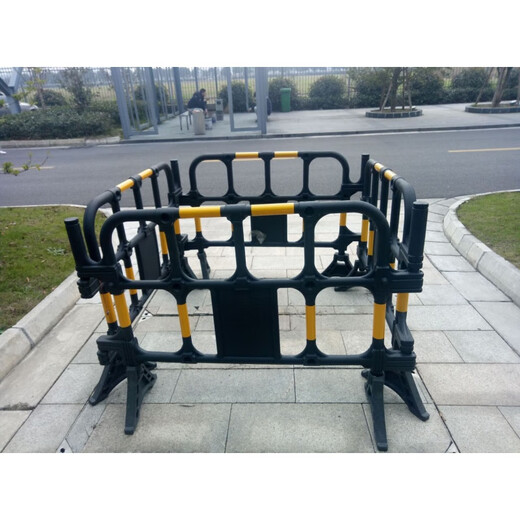 交通施工塑料铁马护栏停车场公路隔离围挡加厚防撞道路商场车间移动围栏 黄色1350*850尺寸3公斤左右