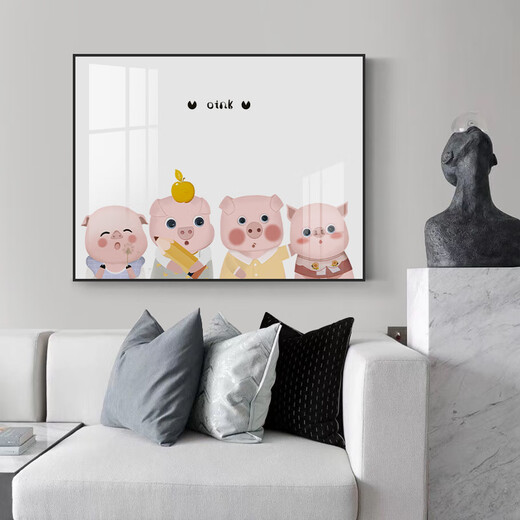 Light luxury electric meter box decorative painting without punching modern simple distribution box multimedia switch box main switch box Nordic 12588 45*35 (accommodating 38 width * 27 height black frame hanging