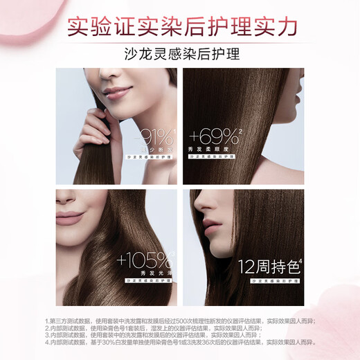 L'Oreal Zhuoyun Cream Hair Care and Hair Dye Cream #4.45 (Red Copper Brown) (Non-harming hair dye hair dye, whitening cover)