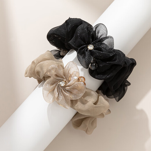 Chimera (CHIMERA) 2 pieces of flower hair ties, ball head, hair rope, ponytail sausage ring hair accessories, high-end hair accessories, rubber bands, birthday gifts for girls