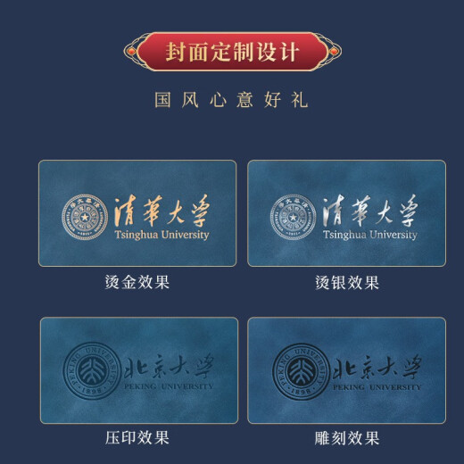 格维立 公司活动伴手礼礼盒印logo实用商务礼品套装定制企业周年庆纪念品护士节礼品 红-故宫本+古铜笔+U盘+数显杯