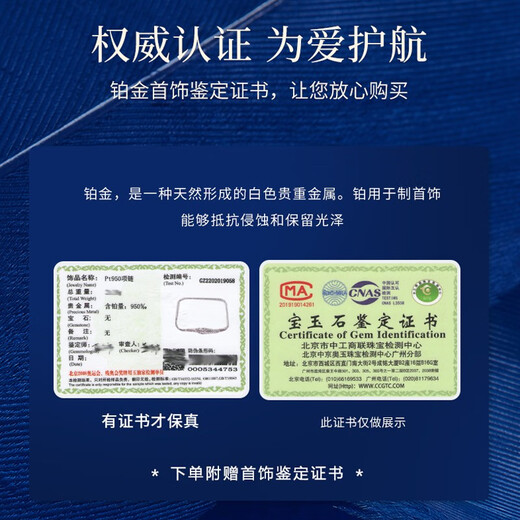 Falinro Platinum Necklace Women's Heart of the Ocean PT950 Platinum Fashion Jewelry Crystal Pendant for Girlfriend, Wife, Anniversary Birthday Gift, Platinum Box Chain + Two Carat Amethyst Pendant, Free Engraving Customization