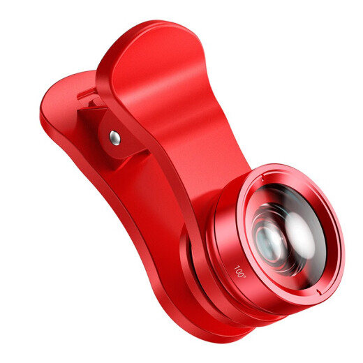 Baseus mobile phone lens external camera Douyin mobile phone camera artifact suitable for Apple 8/x Huawei general public version (wide angle/macro) red