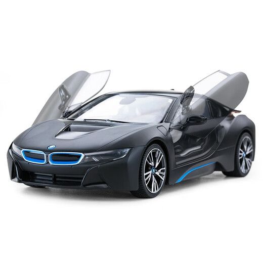 Xinghui 1 14 BMW i8 remote control car model remote control double door children's toy charging version National Day and Mid-Autumn Festival gift matte black