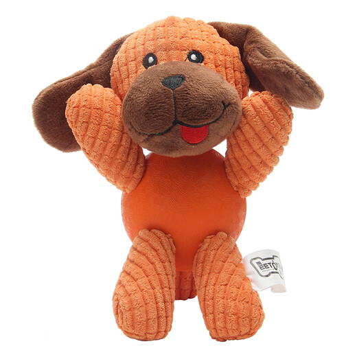 EETOYS cloth plush dog toy, teeth-molding, chewing-resistant, sound-making, interactive puppy companion, boredom-relieving, demolition-proof household pet supplies