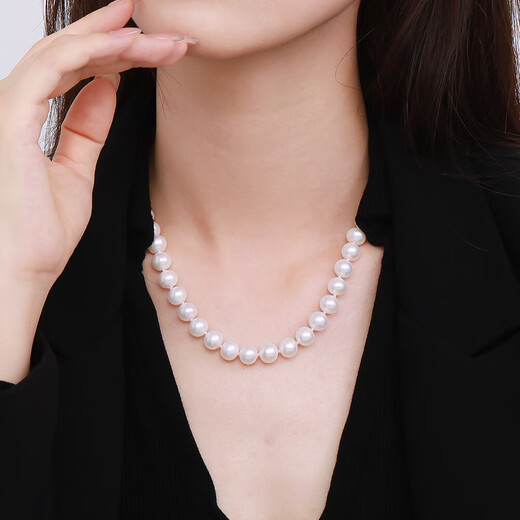 Zhou Taisheng Freshwater Pearl Necklace French Simple Retro All-Pearl Necklace as a Birthday Gift for My Girlfriend About 43cm