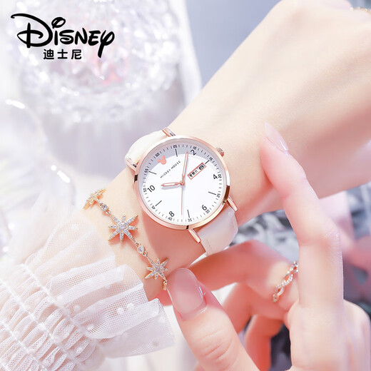 Disney (Disney) women's watch fashionable dual calendar girl's watch junior high school and high school student exam watch female New Year's school gift