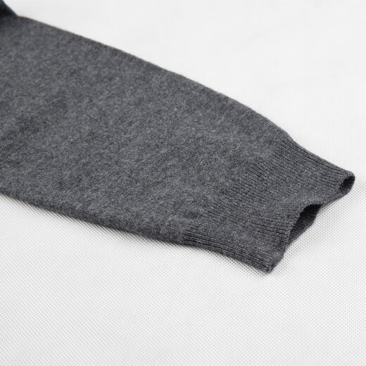 Hengyuanxiang pure wool sweater men's autumn and winter thin V-neck sweater sweater top black 170