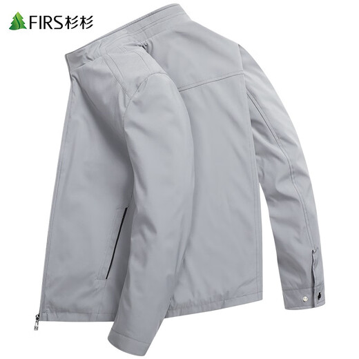 Shanshan (FIRS) Cadre Jacket Men's Stand Collar Jacket 2025 Autumn New Casual Business Commuting Dad Wear Executive Jacket 048 Gray 003 L (175)
