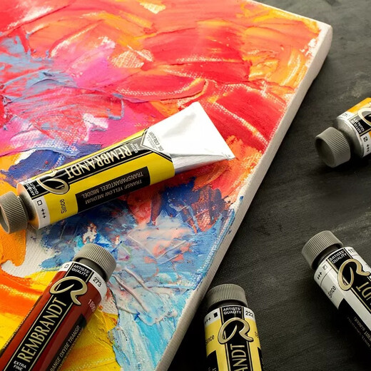 Terence (Talens) Rembrandt Pigmento de pintura al óleo Artista Pigmento de pintura al óleo de 40 ml Nivel maestro 120 Color Pintura al óleo Profesional Resistencia de alta luz Página 5 683 Grupo de verde (40 ml) 3 Series
