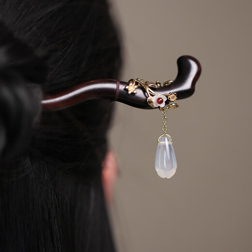 Phoenix Nirvana Hairpin Ancient Style Black Sandalwood Hairpin Hair Accessory New Chinese Style Updo Hairpin High-end Hairpin as a Birthday Gift for Girlfriend