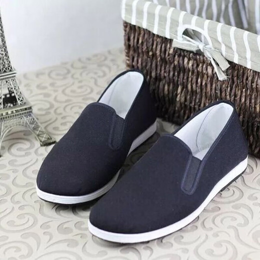 
Super hot old Beijing cloth shoes men's non-slip wear-resistant thousand-layer sole driving casual work labor protection 3520 military single cloth shoes black sole 39