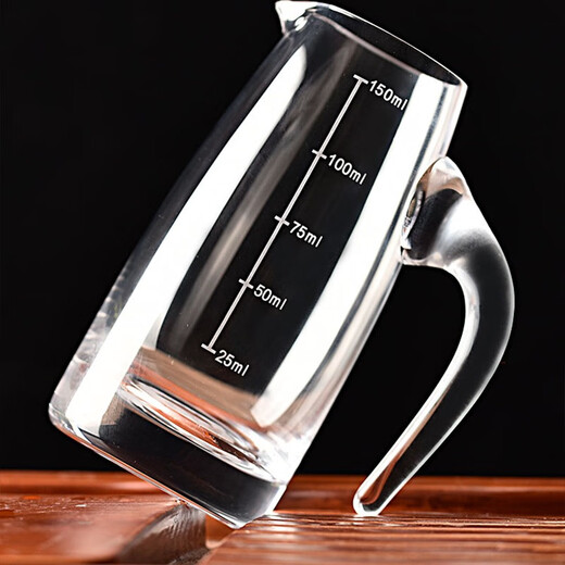 Baer crystal wine dispenser for liquor household commercial creative glass jug hotel special scale hotel wine pourer 100ml straight wine dispenser