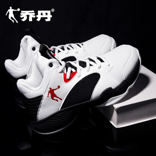 Jordan basketball shoes men's shoes 2021 spring and summer new breathable shock-absorbing anti-slip high-top boots students wear-resistant sports shoes Jordan white/black (mesh) 42