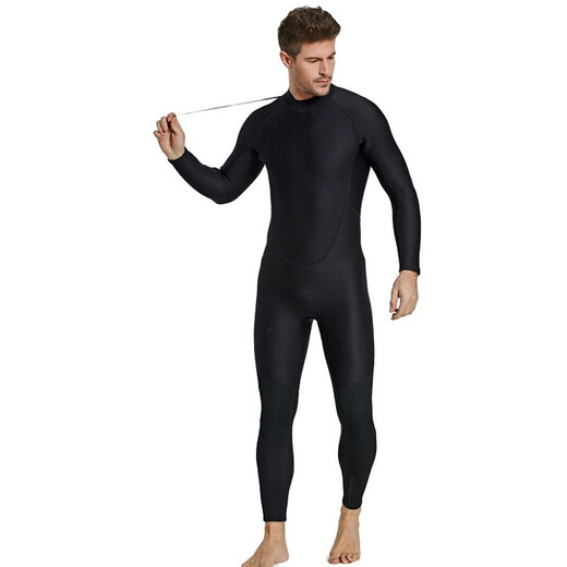 SBART 2MM 1.5MM diving suit thickened thermal suit one-piece swimsuit anti-scratch and anti-sting surf suit jellyfish suit 2MM men's black 2XL