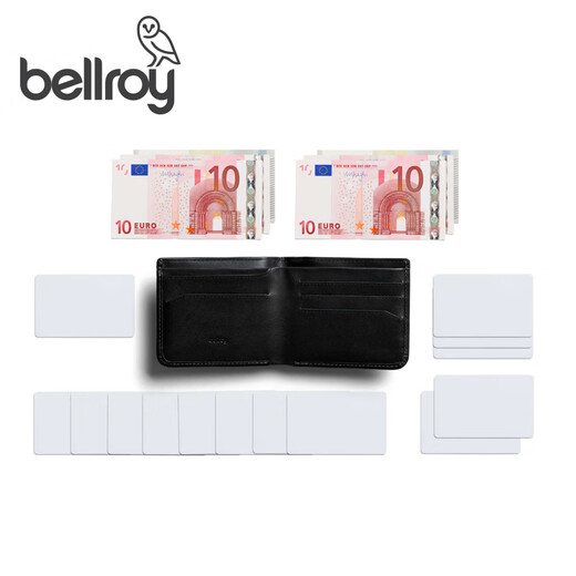 Bellroy Australia escondite / busca primavera nueva clásica clásica clásica tarjeta de presentación minimalista de moda simple billetera funcional hombres y mujeres tinta negra