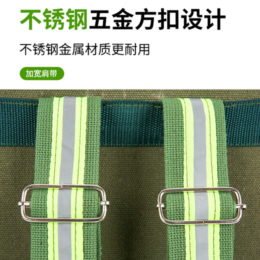 Qiao Shiqian backpack tool bag large backpack multi-functional repair canvas woodworking thickened wear-resistant portable installation electrician bag non-fading double shoulder large length 40 width 20 height 40cm thickened non-fading