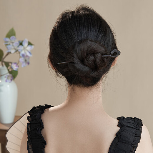 Chimera (CHIMERA) ancient style hairpin Xiangyun sandalwood hair plate on the back of the head ethnic style cheongsam Hanfu headdress girl birthday gift