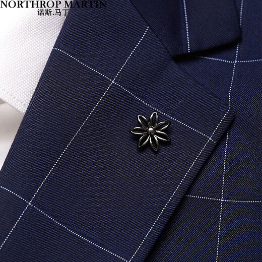 North Martin high-end coat suit brooch men's wedding lapel pin brand gun color