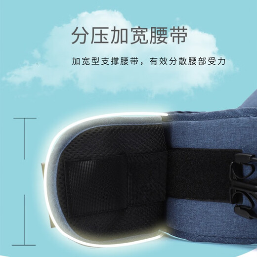 贞喜气 前抱式婴儿腰凳多功能婴儿背带四季通用抱娃神器新生儿横抱坐凳 粉色
