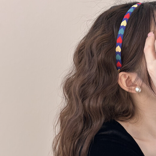 Tang Funi Korean style hair accessories simple colorful love headband for girls 2024 early autumn new style temperament versatile hair headband hairpin love headband