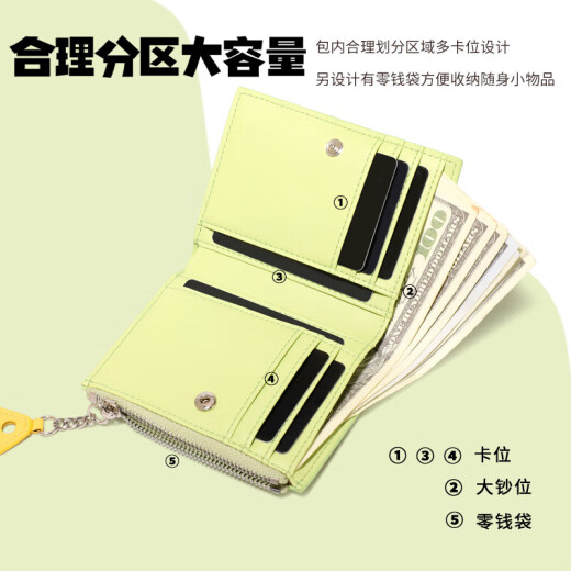 toutou包包女2025饼干编织短款钱包多卡位零钱卡包女生日礼物