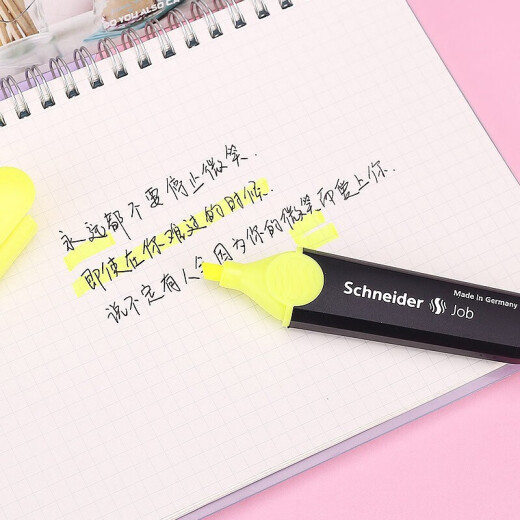 施耐德（Schneider）大容量荧光笔彩色标记号笔学生划重点做笔记办公用1-5mm 粉色单支1509