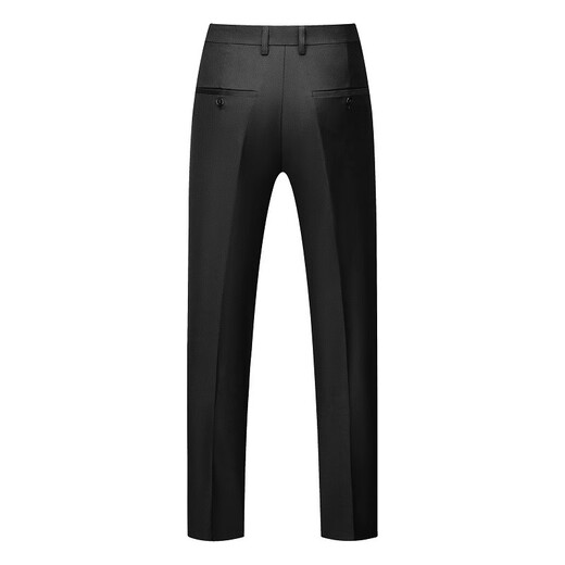 Vocacool Men's Suit Suit Business Formal Wear Professional Wear Interview Slim Suit Wedding Groomsmen's Dress Groom's Suit Large Size Black (Suit + Pants + Tie) 3XL/155-165Jin Jin is equal to 0.5 kg