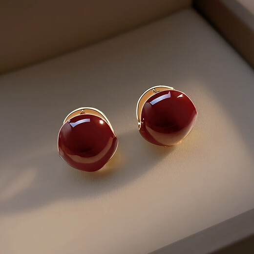 LANSILL Acacia Red Bean Earrings Girls Earrings Light Luxurious High-end Temperament Earrings Design Feeling Versatile for Outings Internet Celebrity Fashion Jewelry Birthday Gifts for Girlfriend Acacia Red Bean Earrings E0085