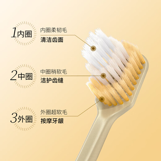 惠百施（EBISU）65孔宽头软毛牙刷成人超高效Pro+护龈抗敏清口气4支颜色随机