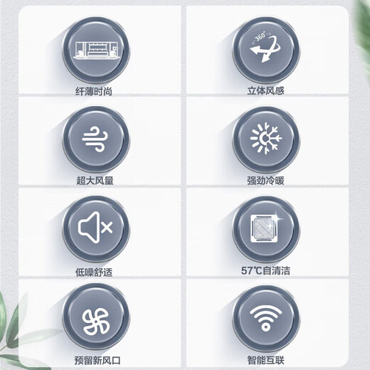 AUX home appliances subsidy 20% ceiling air conditioner 3/5 hp new one/two-stage variable frequency heating and cooling/single cooling ceiling central air conditioner large air volume embedded ceiling commercial air conditioner large 5 hp first-level energy efficiency hot model power saving large air volume 380v