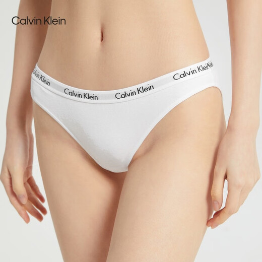 
Calvin Klein underwear women's loop jacquard waist ck comfortable cotton breathable sexy bikini briefs women D1618D 100-Moonlight white 1 strip XS