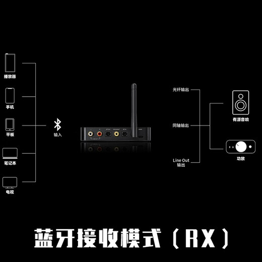 FiiO BTA30 Pro Bluetooth Audio Receiver and Transmitter Home TV Speaker Adapter 2-in-1 Hard Solution HIFI Headphone Amplifier Black