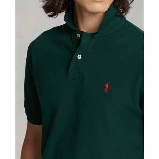 Polo Ralph Lauren 拉夫劳伦男装 经典款定制修身版型网眼Polo衫RL12200 300-绿色 XL