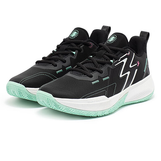 361 basketball shoes men's shoes BIG3 TEAM autumn breathable practical wear-resistant shock-cushioning training professional basketball shoes school season Obsidian black/Haibo blue [Leather face] 45