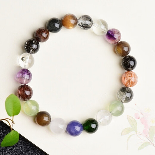 Zichuan crystal multi-pack bracelet hair crystal ghost super seven aurora prehnite tanzanite mixed crystal bracelet