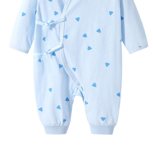 Shu Beiyi 2-piece newborn clothes baby jumpsuit autumn male and female baby butterfly clothes rompers blue ice cream 59CM