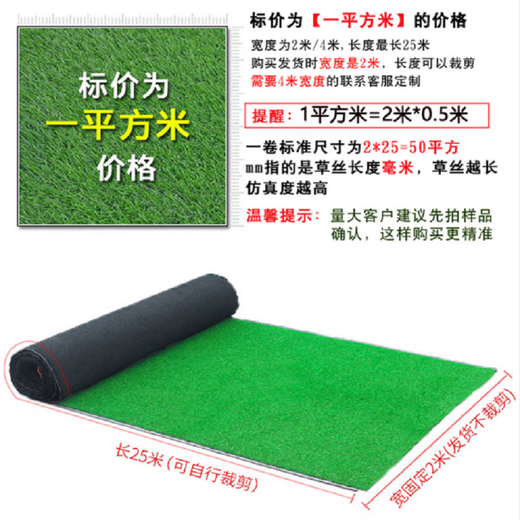 Hanoufei fire-proof simulated lawn sunroom insulated artificial turf noise reduction artificial turf plastic fake lawn enclosure 3 cm thickened 2 meters wide 1 piece 1 meter long