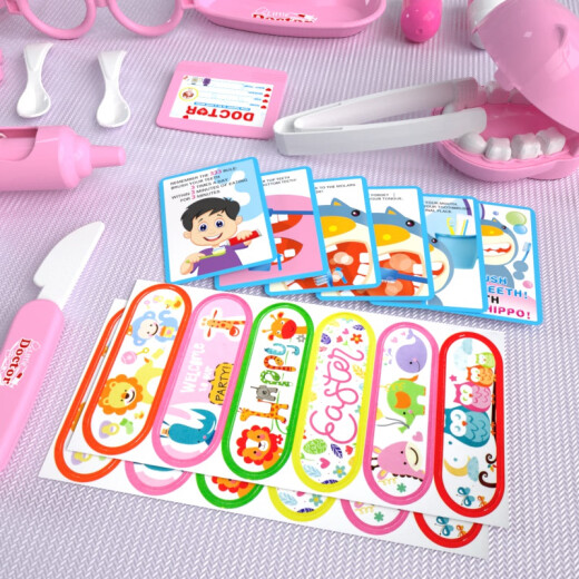 Creative Childhood Medical Box Toy Dentist Nurse Doctor Toy 3-6 Years Old Boys and Girls Baby Box Injection Children's Play House Series 39 Sound and Light [Hippo (Teeth Filling) + Doll] Princess Style