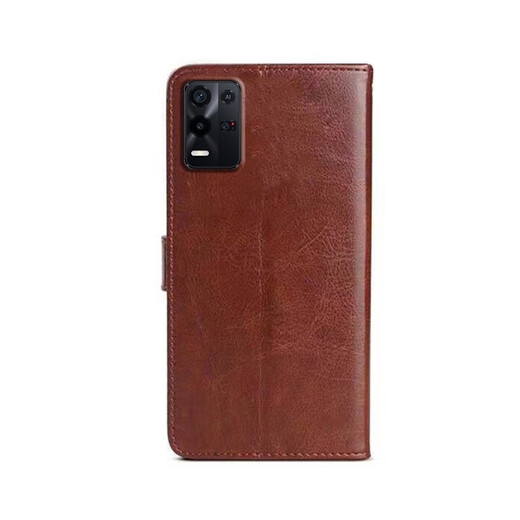 Ju xiaozhi подходит для корпуса Oppok9x мобильного телефона Flip кожаный корпус PGCM10 Card Card Card Case Full-Package Anti-Fall Soft Inner Shell Magnetic Bucte Cover для мужчин и женщин Oppo K9X [Brown]