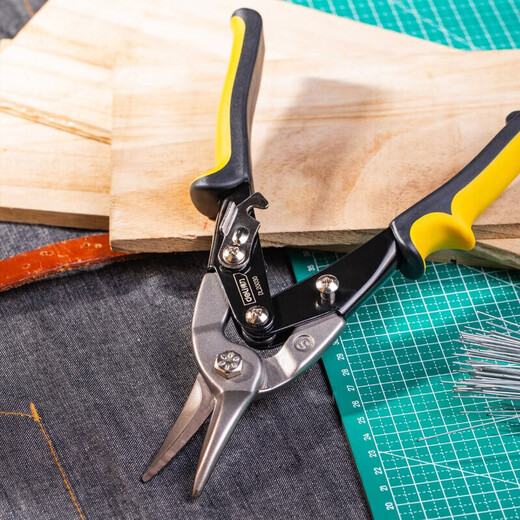 Deli iron sheet scissors stainless steel scissors straight aviation scissors industrial scissors wire mesh keel scissors aluminum iron sheet scissors high carbon steel straight aviation scissors DL20030