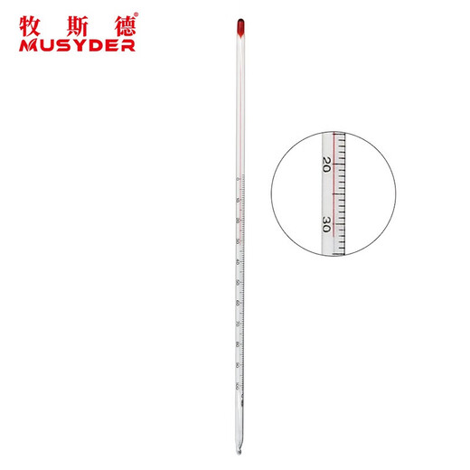 Mushide red water stick meter 0-100 degree alcohol kerosene water bath thermometer glass pig farm special, shipped after disinfection 1 stick