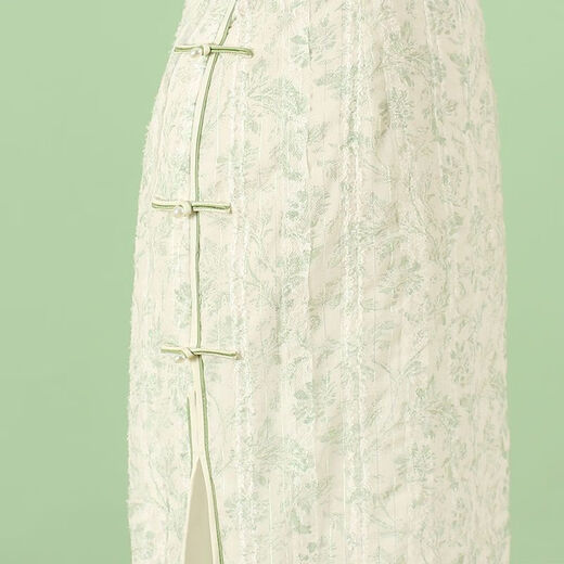 Xunsa Robe adulte pour femmes de 18 ans, étudiant Cheongsam Young Style, vie quotidienne, rétro, République de Chine, version améliorée à manches courtes 829 Green M