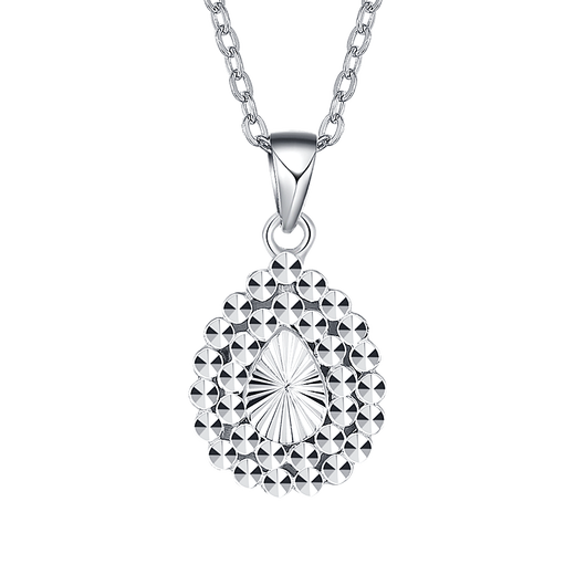 Tianchenghuijintong new PT999 platinum pendant women's drop-shaped diamond face shiny white gold necklace pendant Tianchenghuijintong PT999 platinum 4.26 grams