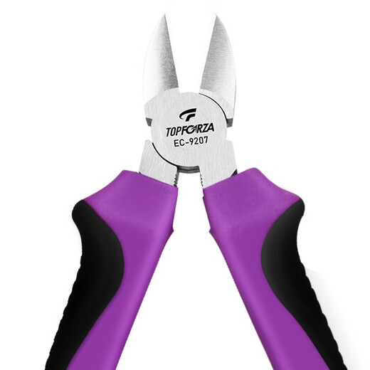 
TOPFORZA imported vise, point-nosed pliers, oblique nose pliers, oblique mouth pliers, two-color handle electrician pliers, wire pliers, chromium vanadium steel hardened 6-inch EC-9207 oblique mouth pliers